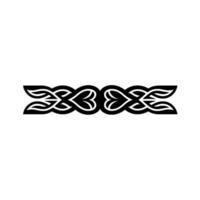 Elegant Celtic Knot Border in Black and White vector