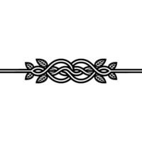 Elegant Botanical Border, Minimalist Black White vector