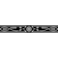 Elegant -Floral Border in Black and White, Decorative Element. vector