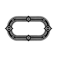 Modern Geometric Frame, Black White, Minimalist vector