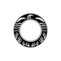Minimalist Ocean Circle , Art for Logos and Branding vector