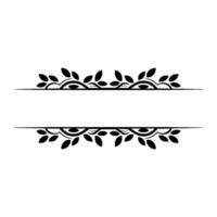Elegant Leafy Frame - Minimalist Botanical for Text Placement vector