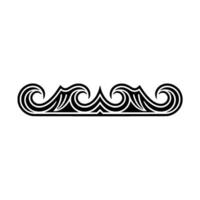 Ocean Wave Pattern Silhouette - Decorative Illustration vector
