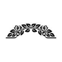 Elegant Botanical Archway in Black White - Illustration vector