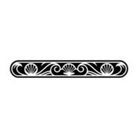 Elegant Shell Border Black White Decorative Element vector