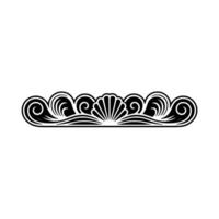 Decorative Sea Shell and Wave Border in Black and White vector