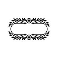 Elegant Art Deco Frame with Leaf Accents on Beige Background vector