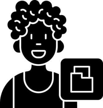 Folder Black Bold Solid Icon vector