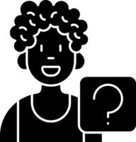 Question Black Bold Solid Icon vector