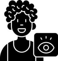View Black Bold Solid Icon vector