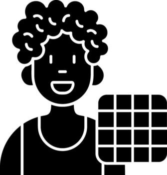 cuadrícula negro negrita sólido icono vector