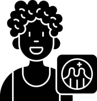 Graph Black Bold Solid Icon vector