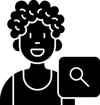 Pin Black Bold Solid Icon vector