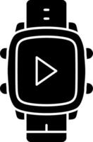 Play Button Media Feature on Smart Watch vector