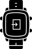 Smart Watch Exit App Button vector