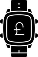 Smart Watch Pound Currency Tracker vector