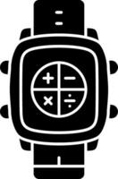 Calculator Tool on Smart Watch Display vector