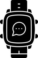 Chat Messaging App on Smart Watch vector