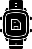 Smart Watch Save Data Button vector