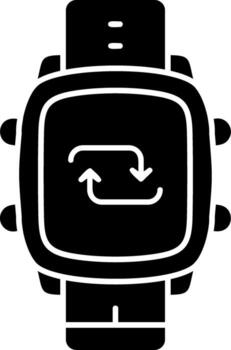 Smart Watch Repeat Loop Media Option vector
