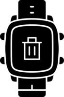 Garbage Delete Function on Smart Watch vector
