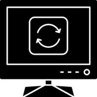 Recycle Option on Smart TV Display vector