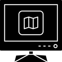 Map Navigation App on Smart TV vector