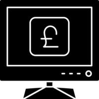 Pound Currency on Smart TV Display vector