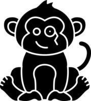 Monocle Monkey Eye Solid vector