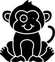 Zany Monkey Expression Solid vector