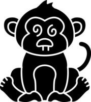 Dazed Monkey Icon Solid vector