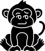 Monkey With Smirk Solid vector