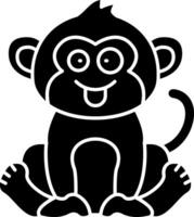 Silly Monkey Expression Solid vector