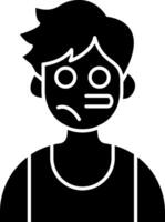 Boy Lying with Fake Expression solid vector