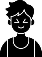 Cute and Innocent Boy Expression solid vector