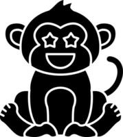 Starstruck Monkey Expression Solid vector