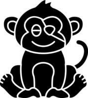 Pirate Monkey Icon Solid vector