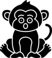 Surprised Monkey Look Solid vector
