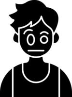 Suspicious Glance from Boy solid vector