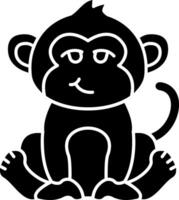 Wry Smiling Monkey Solid vector