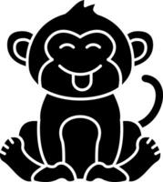 Sweet Monkey Expression Solid vector