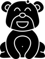 Tired Sleepy Bear Solid Design vector