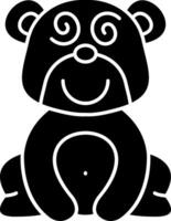 Hypnotized Bear Solid Style vector