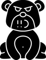 Bear Under Pressure Solid Icon vector