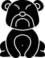 Upset Bear Expression Solid vector