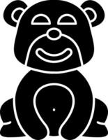Bear Clown Makeup Solid vector