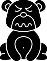 Disgusted Bear Look Solid vector