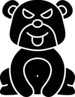 Envy Face Bear Solid Design vector
