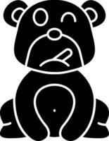 Sick Bear With Thermometer Solid vector