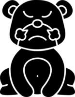 Steaming Bear Mood Solid vector